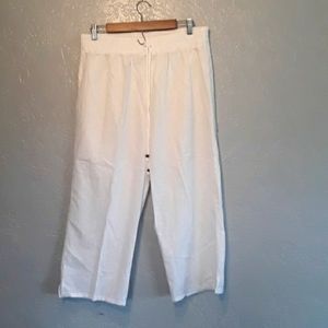 Linen and cotton crop pants new size large